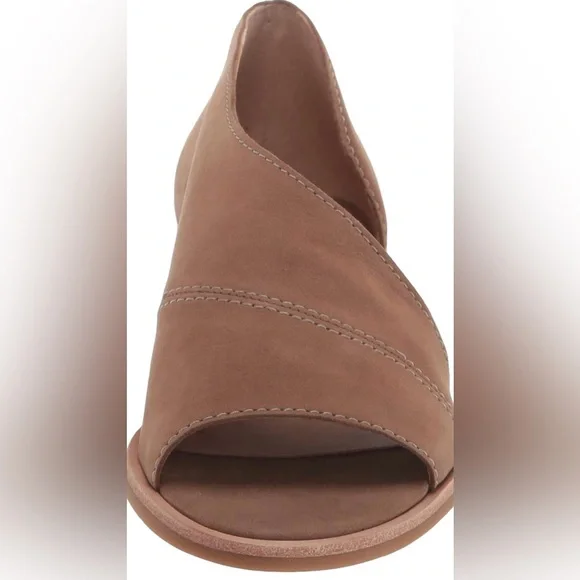 NWOT LUCKY BRAND SERKIE OPEN TOE SLIP ON SANDAL HEELS - Picture 7 of 12